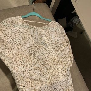 WHBM Silk animal print blouse.